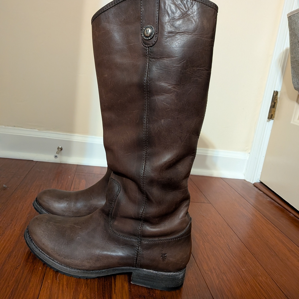 Brown Slip-on Boots